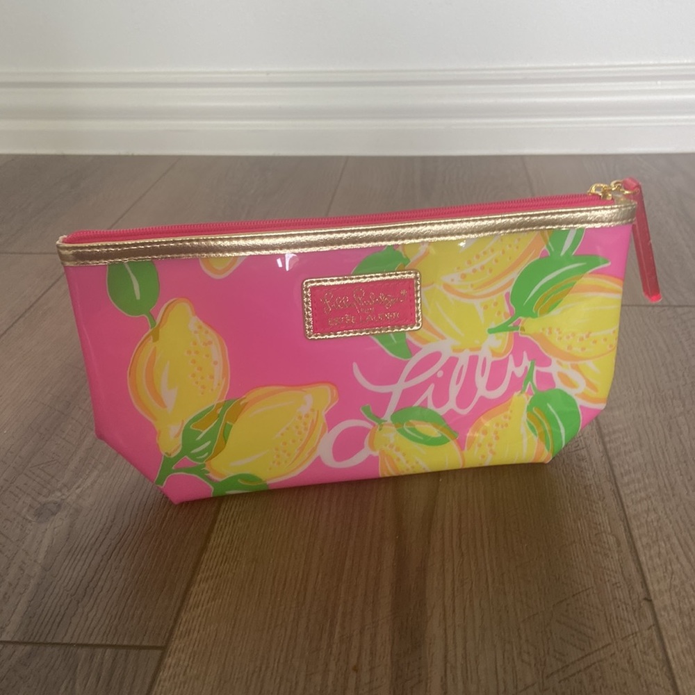 Lilly Pulitzer For Estee Lauder Pink Makeup Zippered Clutch Bag - Picture 4 of 8